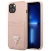 Guess GUHCP13SPSATPP iPhone 13 mini 5,4różowy/pink hardcase SaffianoTriangle Logo Cardslot